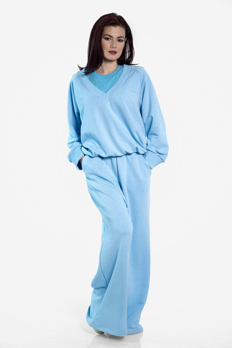 Three Piece Tracksuit Set For Womеn "Sky" - julietahillstore